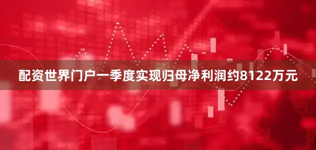 配资世界门户一季度实现归母净利润约8122万元